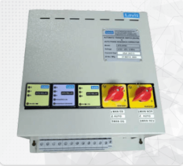 Illustration of a three-phase auto changeover current limit panel